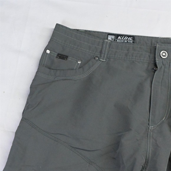 KUHL 38 x 11" Dark Gray Outdoor Zip Pocket Cargo‎ Shorts - Picture 2 of 5